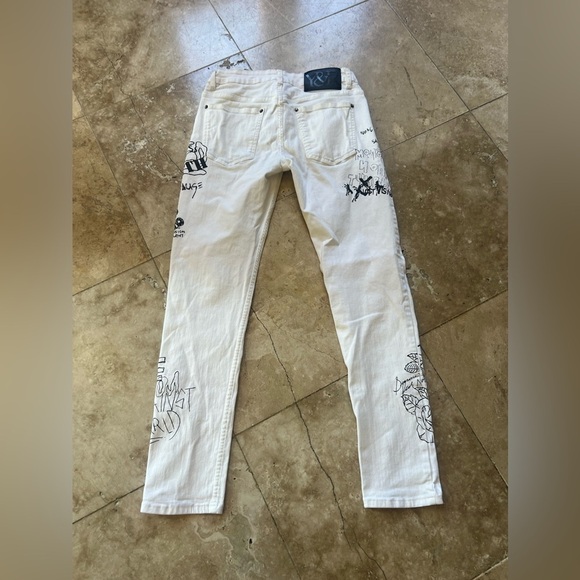 Young and Reckless white printed skinny jeans size 30 good condition - Picture 5 of 13